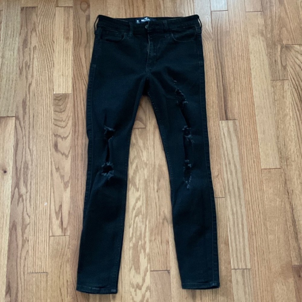 Hollister Black Ripped Skinny Jeans